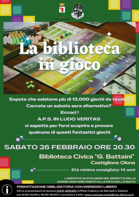 Castiglione Olona biblioteca in gioco