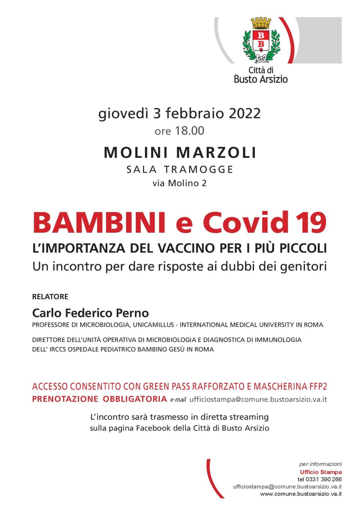 busto bambini covid