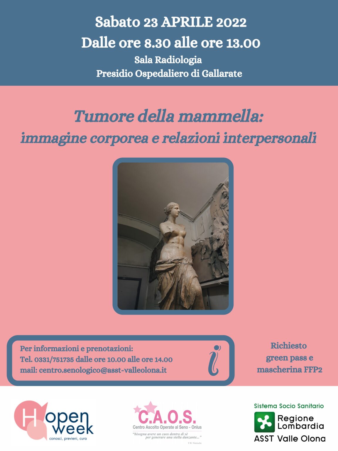 Prevenzione del tumore alla mammella a Cavaria con Premezzo