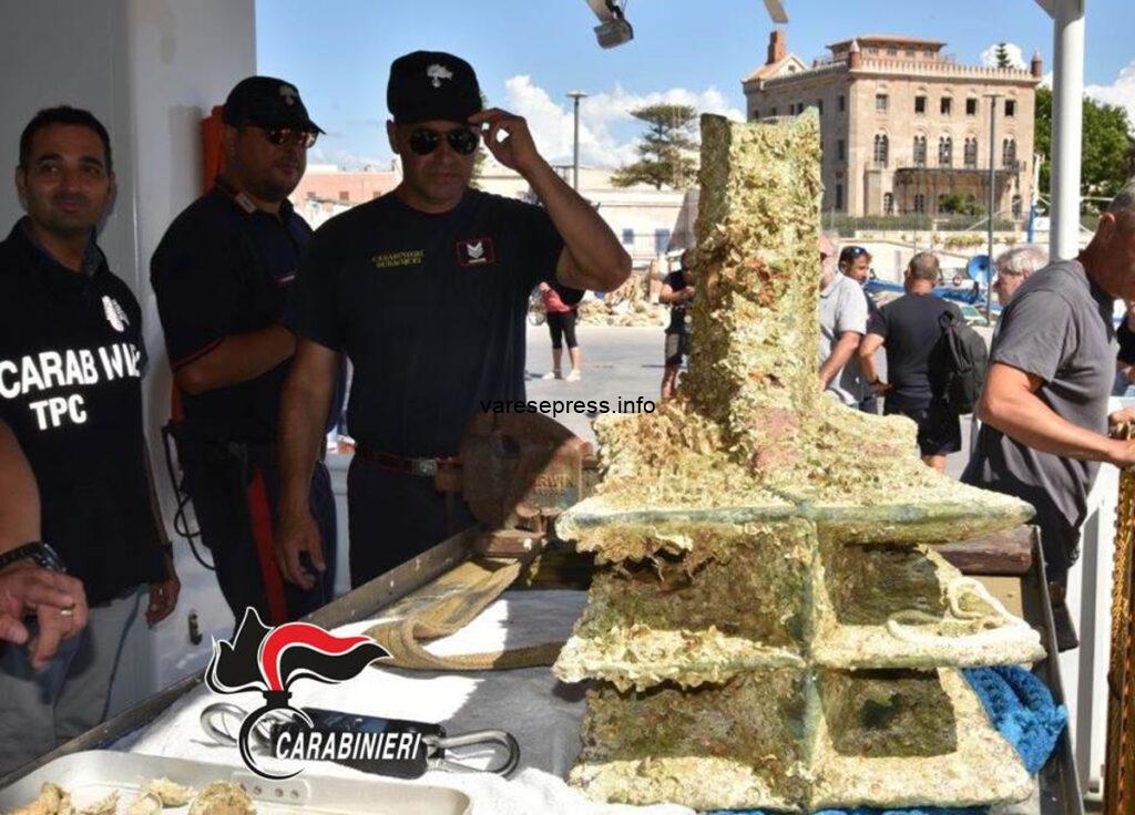 Rostro di bronzo recuperato a Levanzo