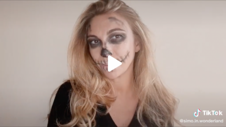 Per Halloween un make up da urlo: lo scheletro