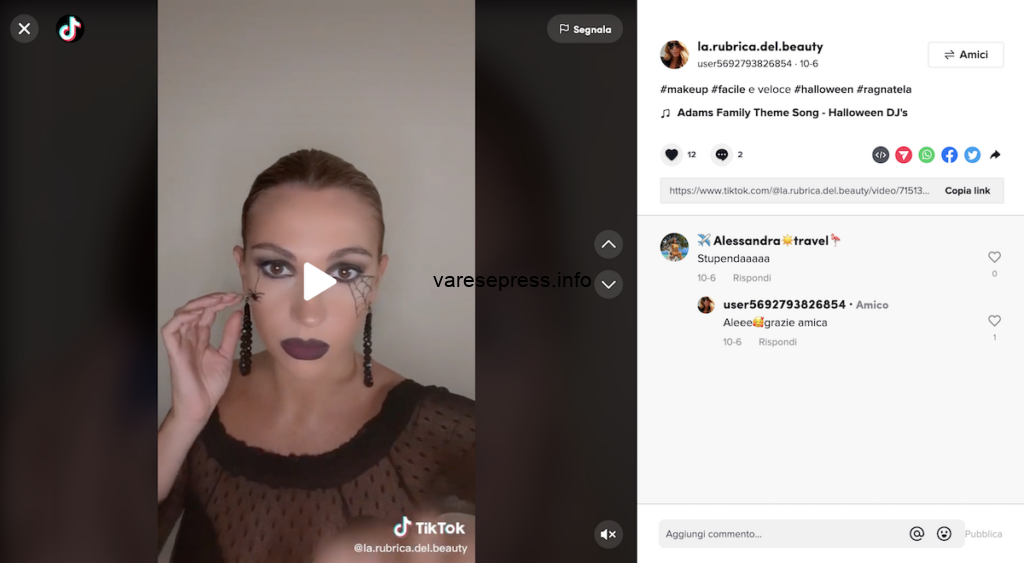 Per Halloween un make up da ragnatela sul viso