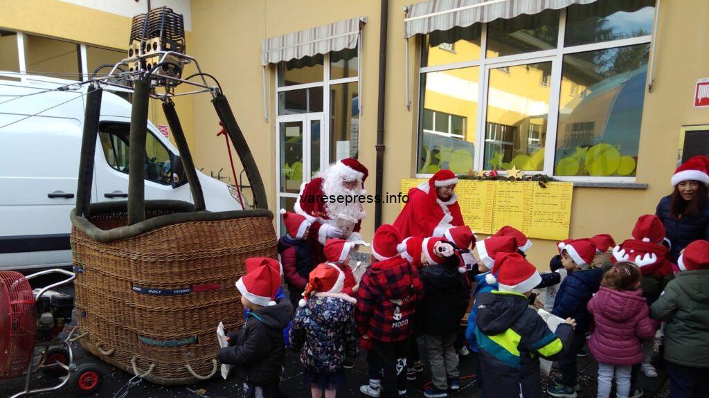 Fagnano Olona, Babbo Natale arriva in mongolfiera