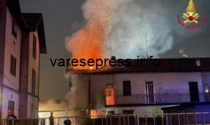 A Gornate Olona incendio al tetto di una abitazione