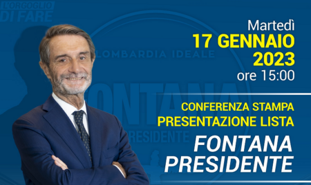 Regionali, presentazione Lista Fontana Presidente-Lombardia Ideale