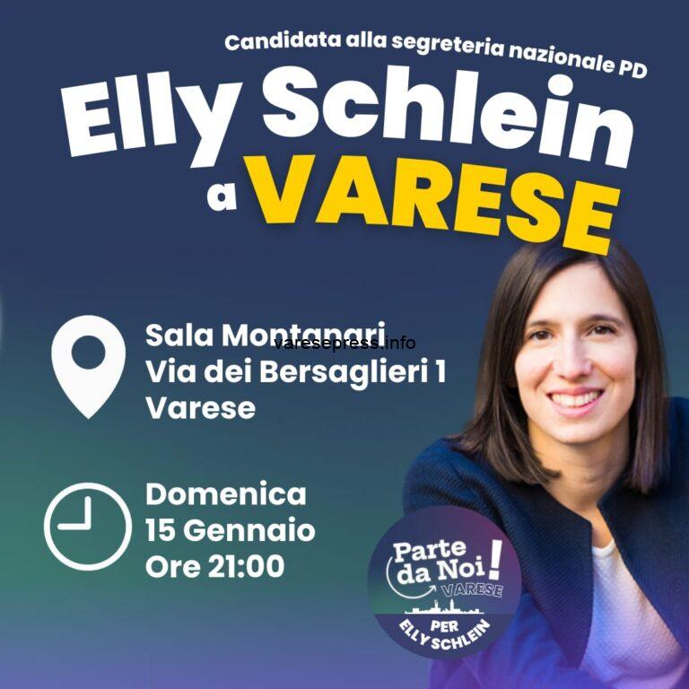 Elly Schlein arriva a Varese