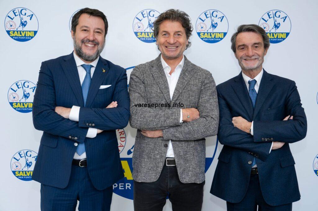 Salvini, Mariani e Fontana, il trio vincente, a Busto Salvini, Mariani e Fontana