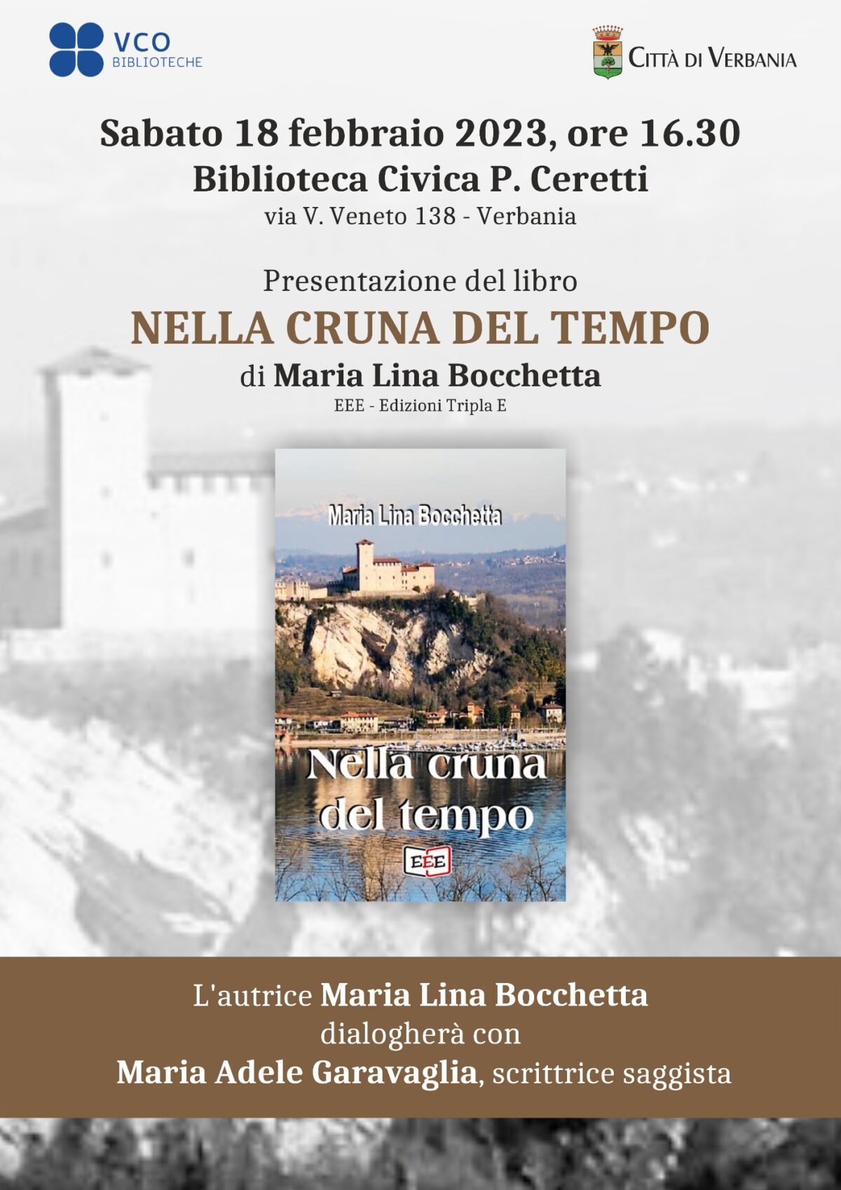 A Verbania la presentazione del libro "Nella cruna del tempo"