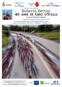 Carnago la mostra "40 anni di Giro d'Italia" di Roberto Bettini