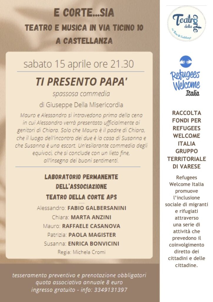 "Ti presento Papà" al Teatro della Corte di Castellanza il 15 aprile