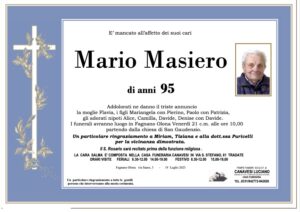 Fagnano Olona, ultimo saluto a Mario Masiero
