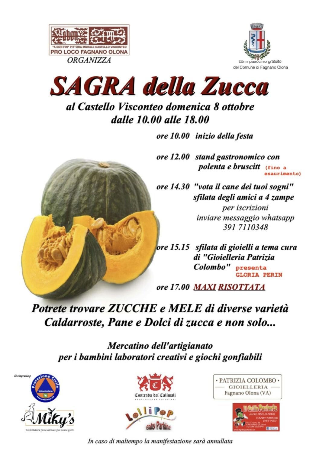 Torna la Sagra della Zucca a Fagnano Olona