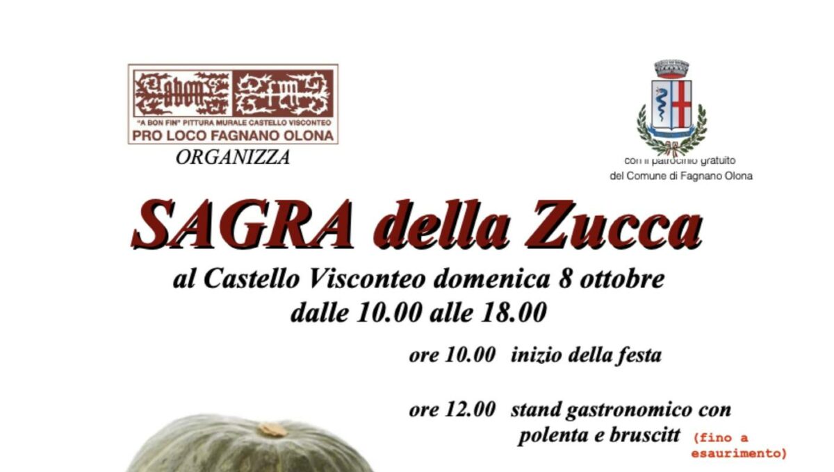 Torna la Sagra della Zucca a Fagnano Olona