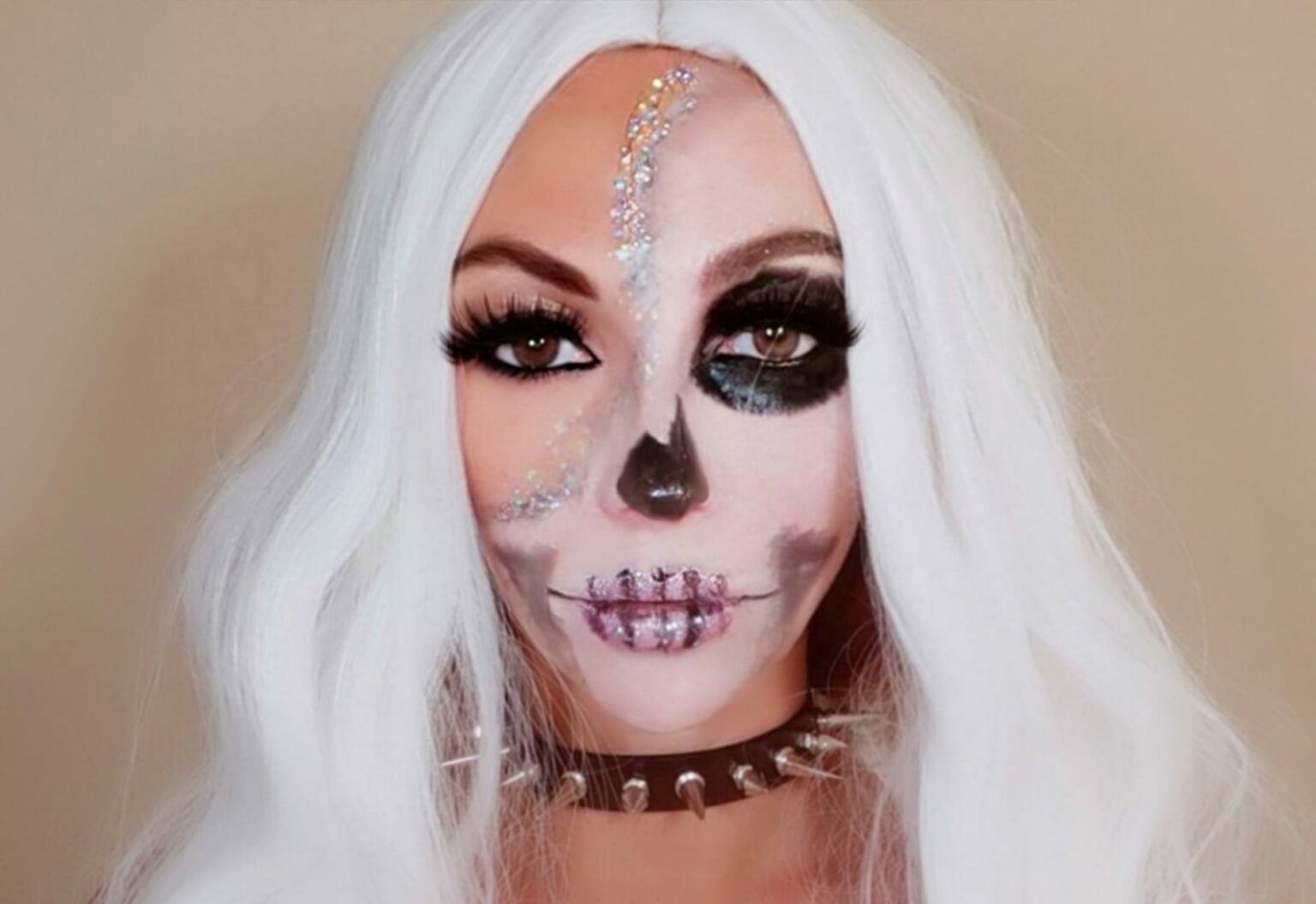 Make up con il teschio per Halloween