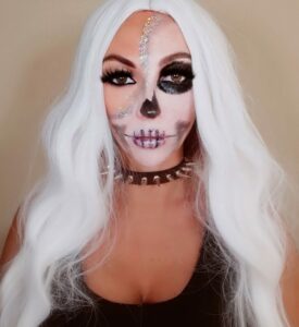 Make up con il teschio per Halloween
