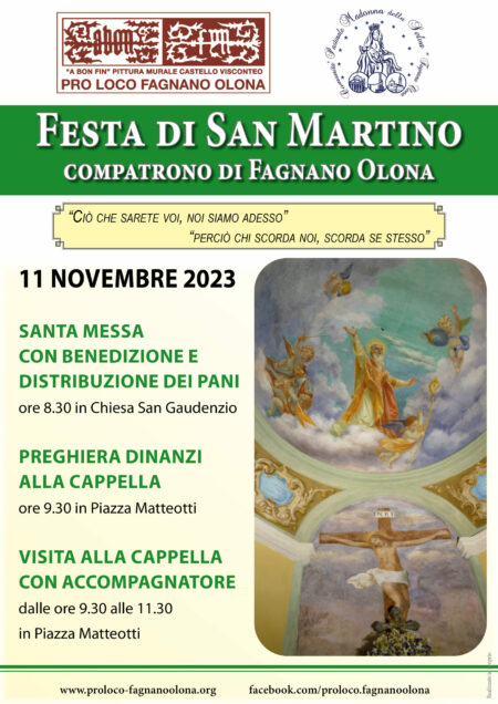 Per San Martino festa tra religione e cultura a Fagnano Olona