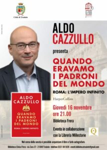 Libri, Aldo Cazzullo stasera alla Frera di Tradate