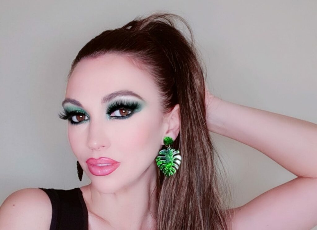 Make up verde per il nuovo anno Make up per il nuovo anno