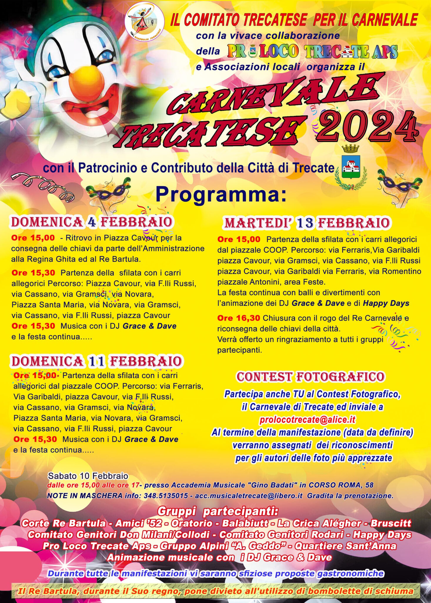 Carnevale 2024 a Trecate Carnevale 2024 a Trecate