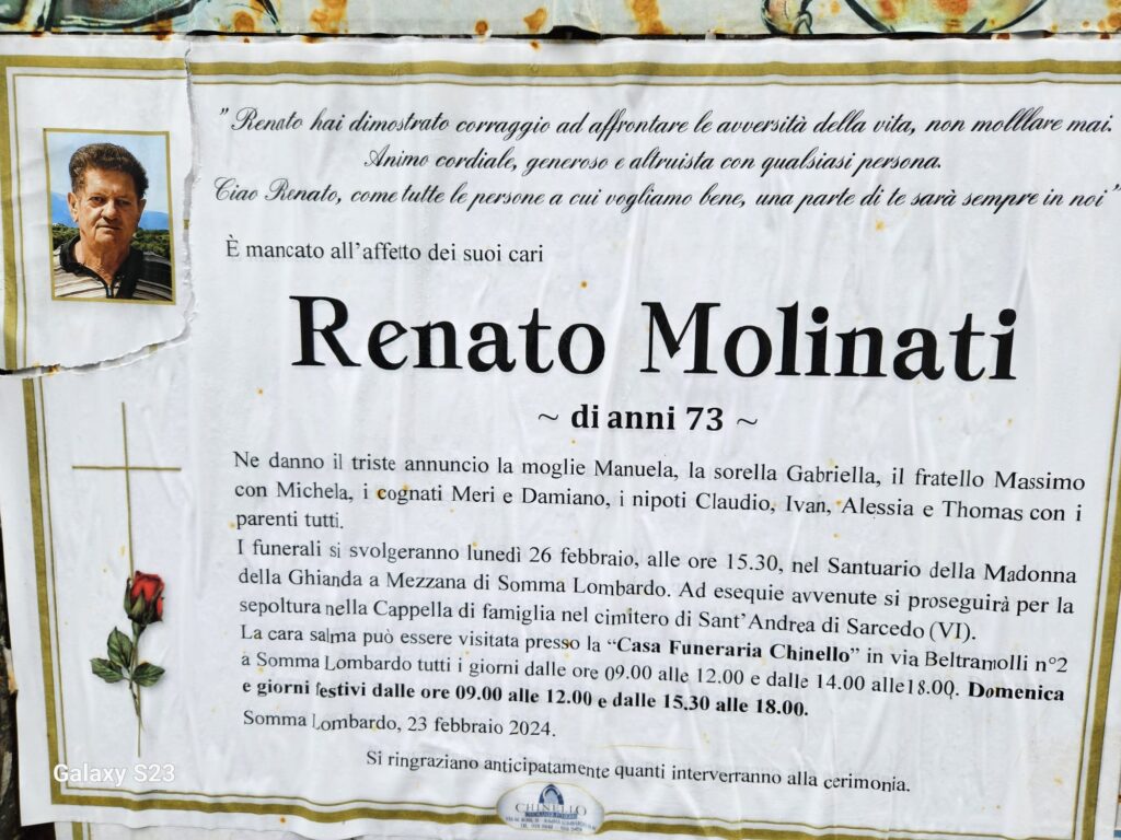 Renato Molinati ci ha lasciato