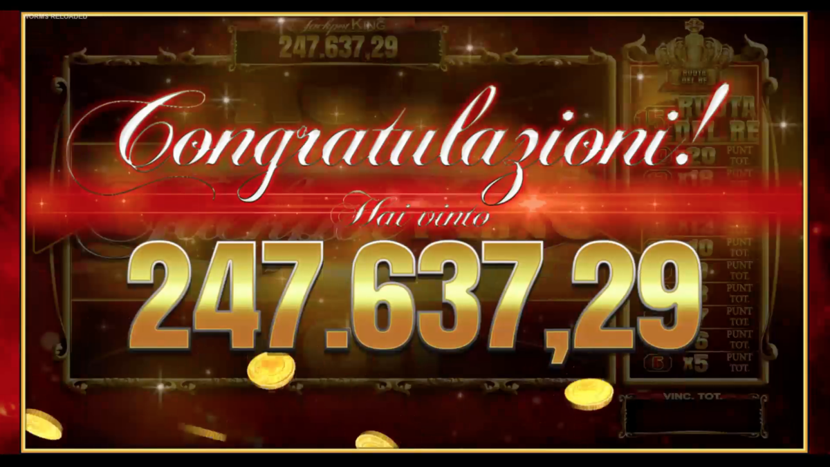 Vincita record su LeoVegas.it: un cinquantenne vince €247.637,29 euro con un respin da 60 centesimi