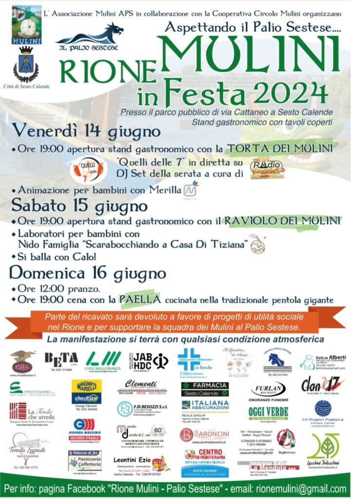 Festa del Rione Mulini 2024 a Sesto Calende