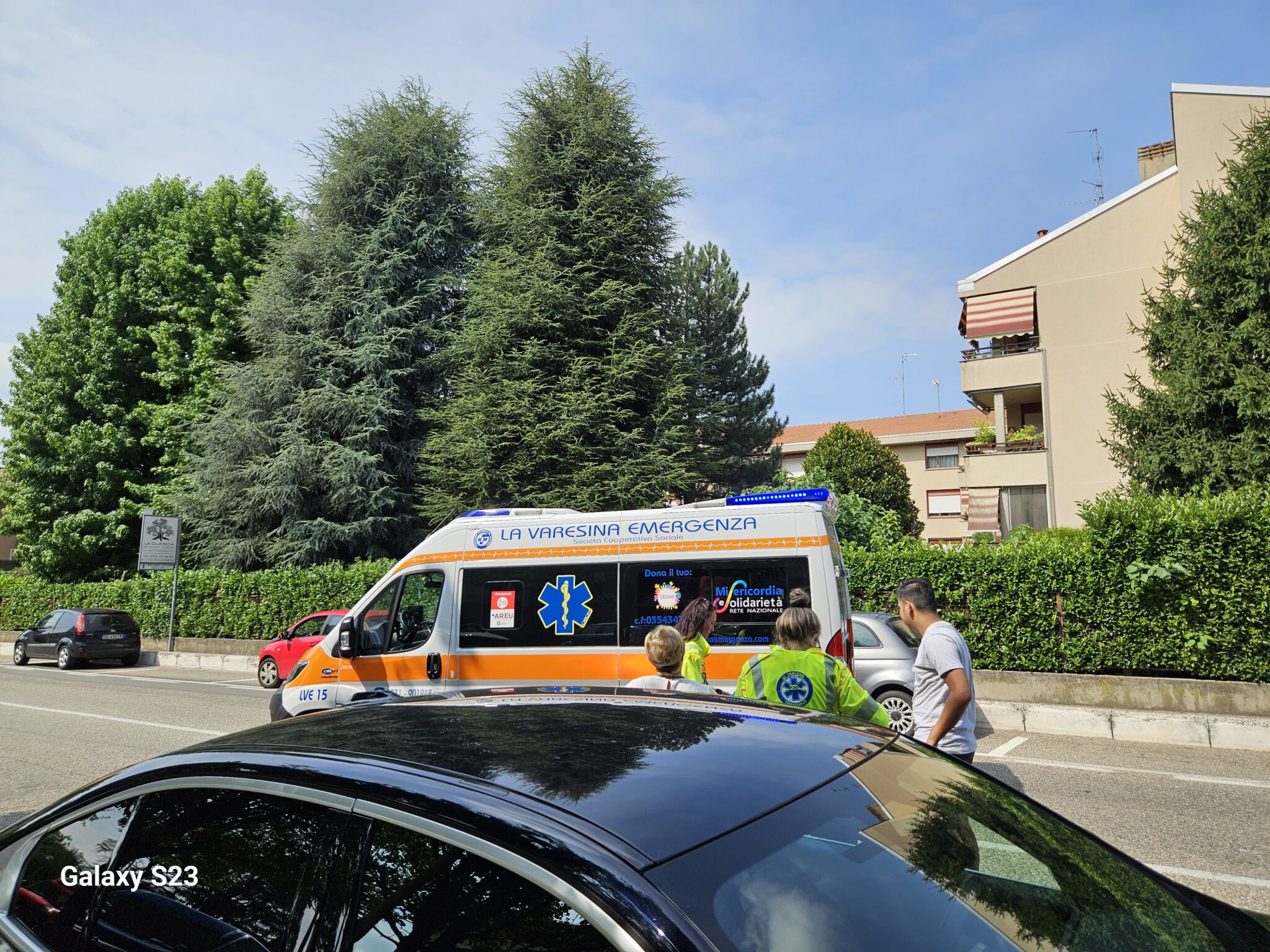 Somma, donna a terra, investita