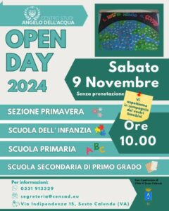 Centro Studi Angelo Dell'Acqua Open Day 2024 Locandina