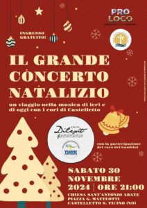 Locandina Concerto di Natale Castelletto Ticino