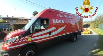 Tradate, incendio, in via IV novembre