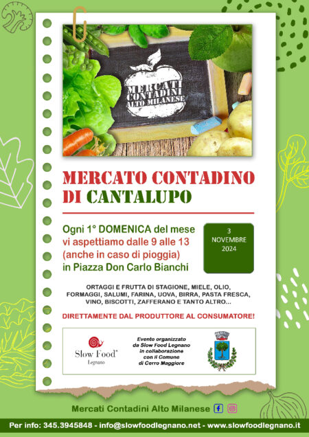 Mercato contadino a Cantalupo domenica 3 novembre