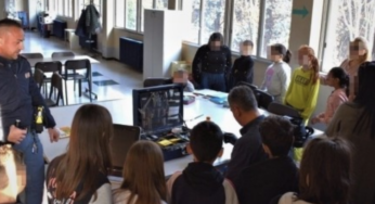Busto Arsizio, Scuola Primaria “Aldo Moro”, agenti e alunni