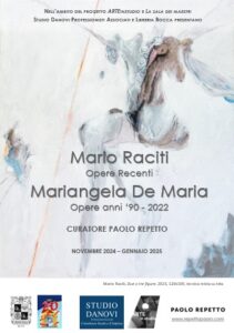 Studio Danovi ospita le opere di Mario Raciti e Mariangela De Maria