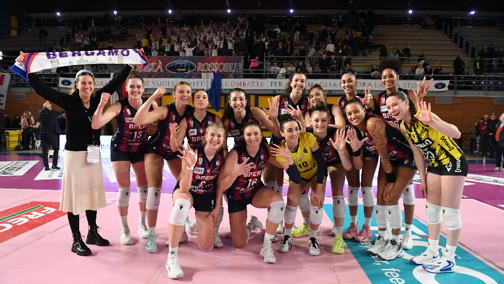 Bergamo ha fermato la cavalcata vincente della Eurotek Uyba con un secco 3 a 0