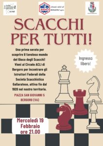 Alle ACLI di Bergoro arriva il Circolo Scacchi