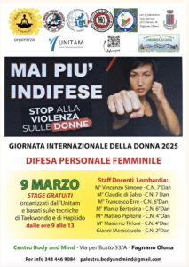 Fagnano Olona, difesa personale femminile, corso al via