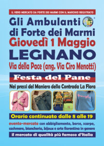 Giovedì 1° maggio a Legnano ritornano “Gli Ambulanti di Forte dei Marmi®”