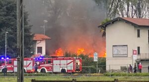Dormelletto: incendio