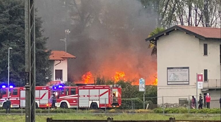 Dormelletto: incendio
