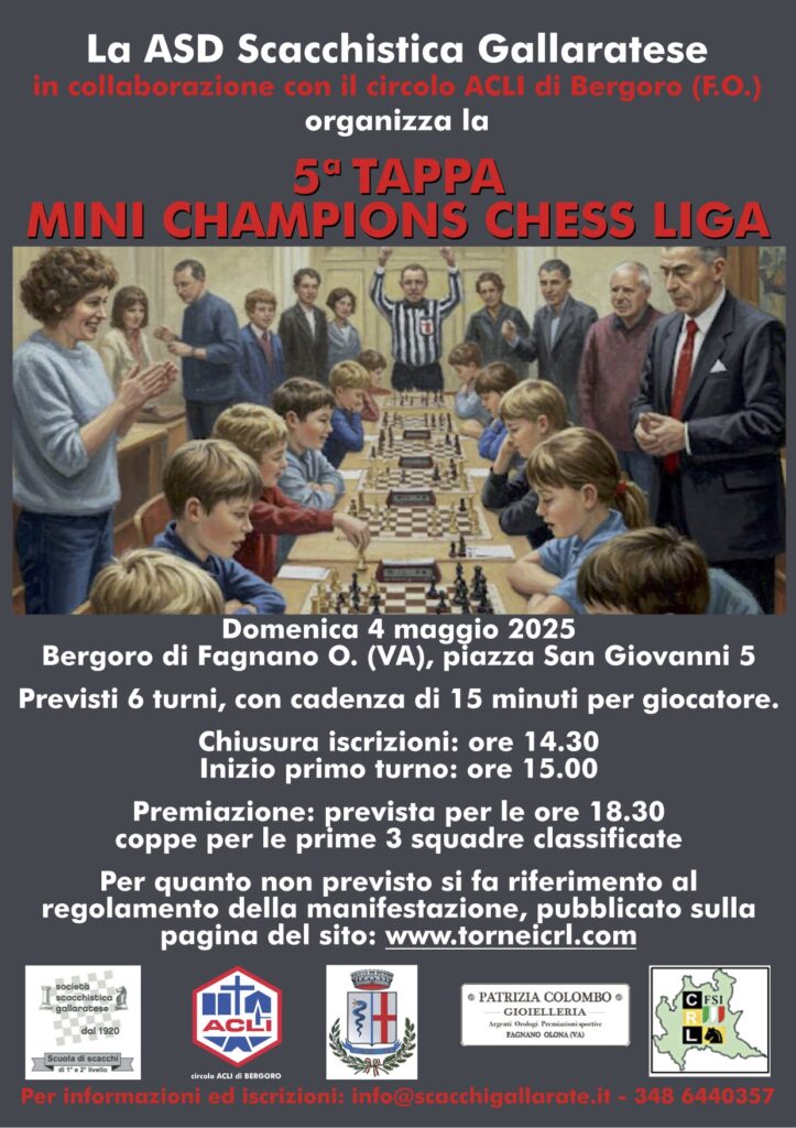 Alle ACLI di Bergoro la Mini Champions Chess Liga Alle ACLI di Bergoro la Mini Champions Chess Liga