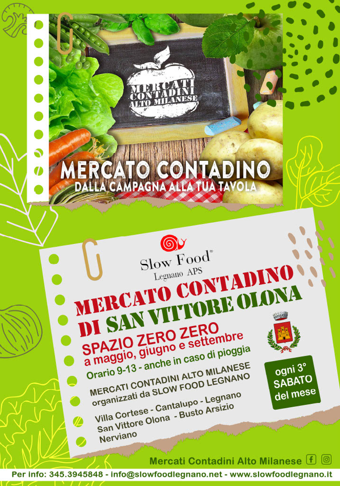 San Vittore Olona mercato contadino sabato 17 maggio