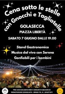Golasecca: cena sotto le stelle