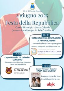 Locandina Celebrazione del 2 Giugno Sesto Calende