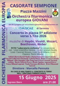 Locandina Concerto in Piazza Mazzini Casorate Sempione