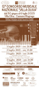 Villa Oliva Cassano Magnago : 12° concorso musicale nazionale