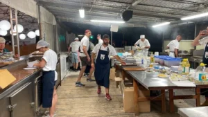 lo Staff della Festa alle Cascine San Giorgio al lavoro