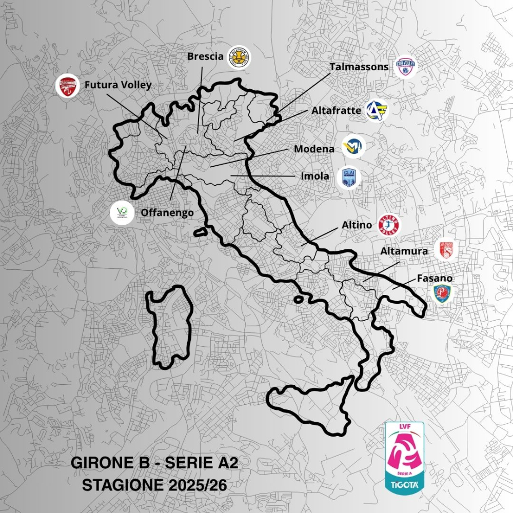 Campionato 2025/26: i gironi della serie A2 di pallavolo femminile