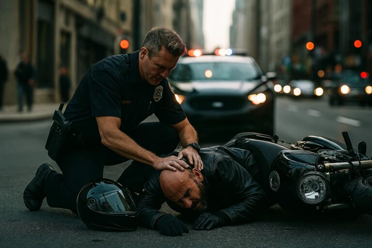 sesto calende, incidente a motociclista