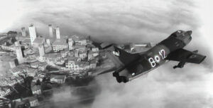 un FIAT G.91 in volo