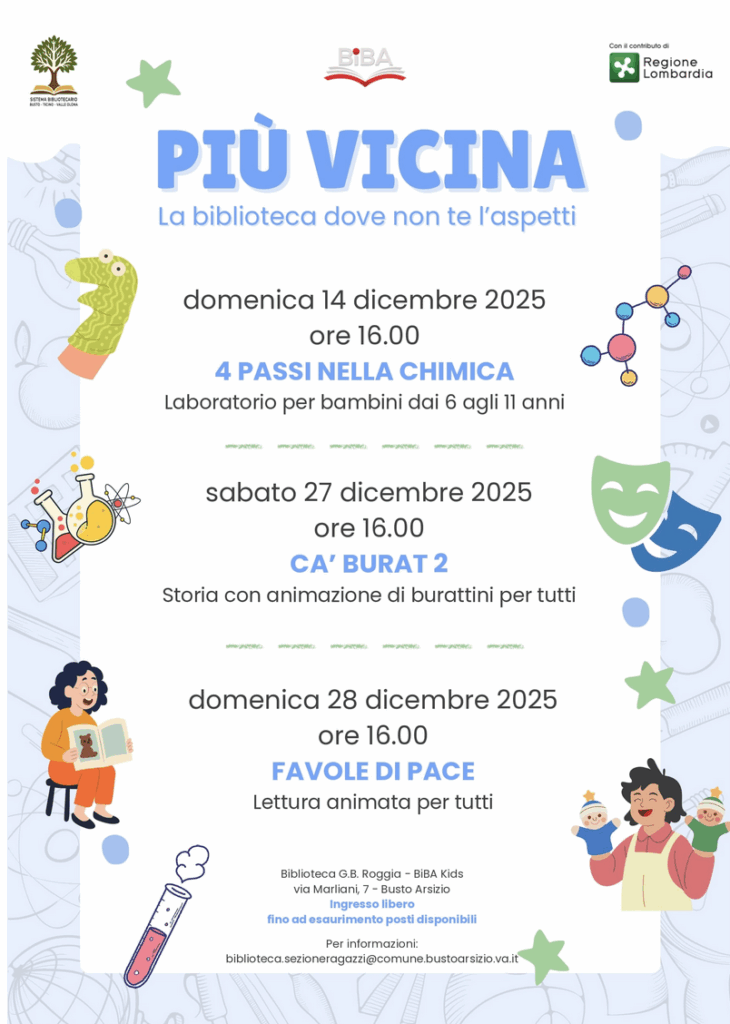 Sistema Bibliotecario, Busto Arsizio, Ticino, Valle Olona, fitta serie di eventi